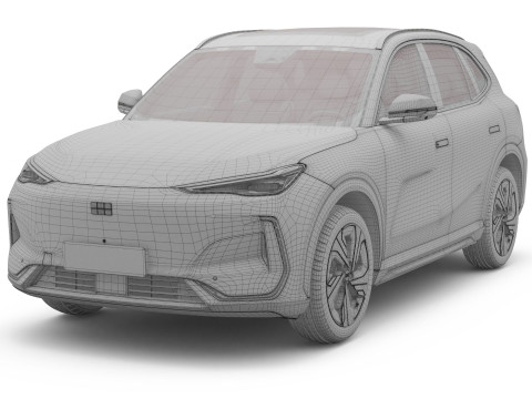 2025 Geely EX5 with Interior 3D 模型