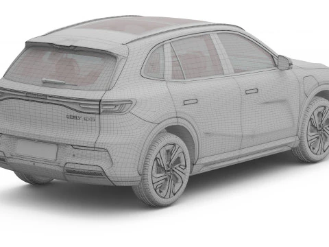 2025 Geely EX5 with Interior 3D Model