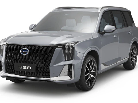 7-местный гибрид GAC GS8 2026 с салоном 3D Модель