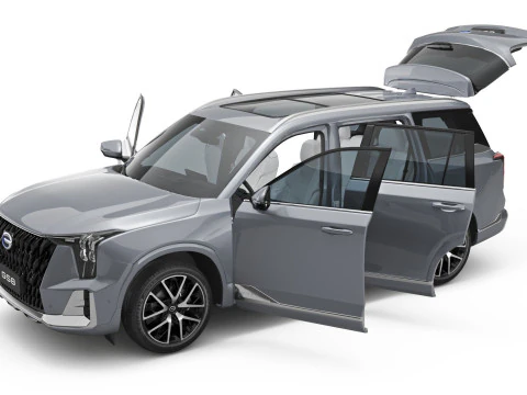 2026 GAC GS8 7 Seats Hybrid with Interior 3D Model
