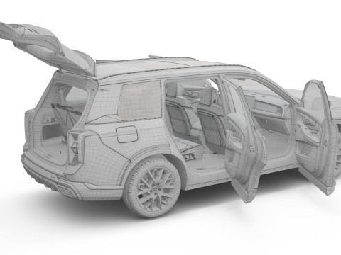 2026 GAC GS8 7 Seats Hybrid with Interior 3D मॉडल
