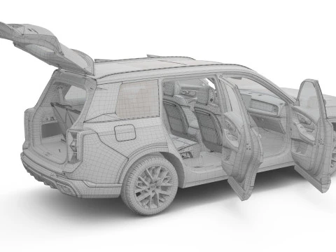 2026 GAC GS8 7 Seats Hybrid with Interior 3D Model