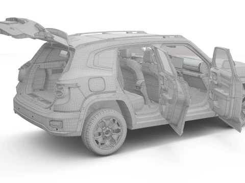 2025 GWM Haval H7 HEV with Interior 3D Model