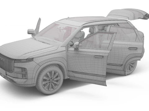 2025 Jaecoo J7 With Interior 3D Model