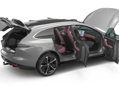 2025 Nio ET5 Touring with Interior 3D मॉडल