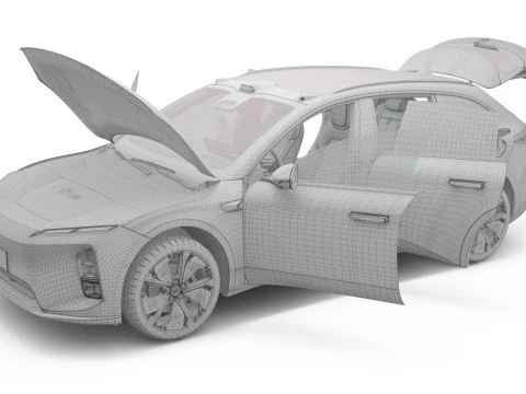 2025 Nio ET5 Touring with Interior 3D Model