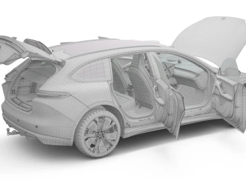 2025 Nio ET5 Touring with Interior 3D Model