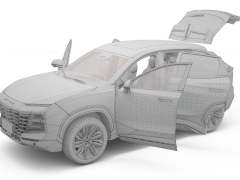 2025 Jetour Dashing with Interior 3D मॉडल