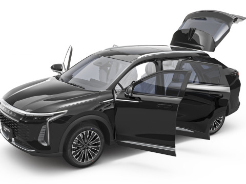 2025 Chery Exeed RX with Interior Model 3D