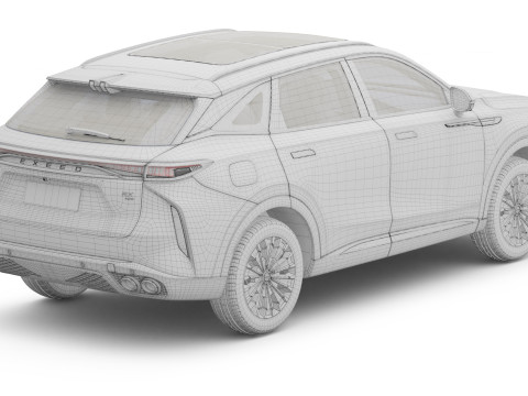 2025 Chery Exeed RX with Interior Model 3D