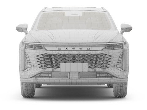 2025 Chery Exeed RX with Interior Model 3D