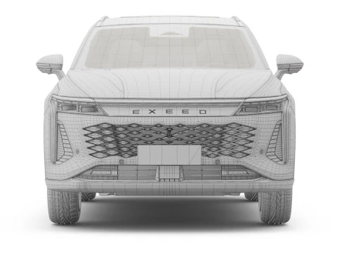 2025 Chery Exeed RX with Interior 3D Model