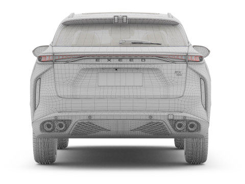 2025 Chery Exeed RX with Interior Model 3D