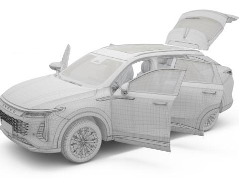 2025 Chery Exeed RX with Interior Model 3D