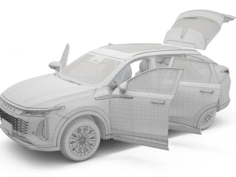 2025 Chery Exeed RX with Interior 3D Model