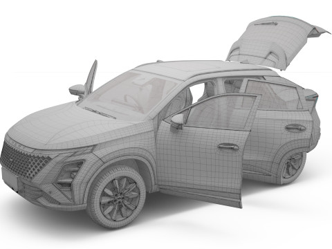 2026 Chery Omoda C5 with Interior Right Dand Drive Modello 3D