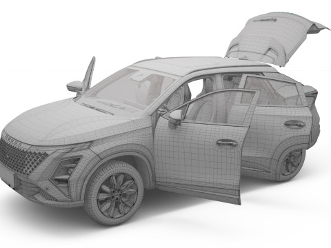 2026 Chery Omoda C5 内装左ハンドル付き 3Dモデル