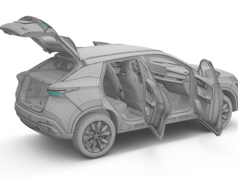 2026 Chery Omoda C5 内装左ハンドル付き 3Dモデル