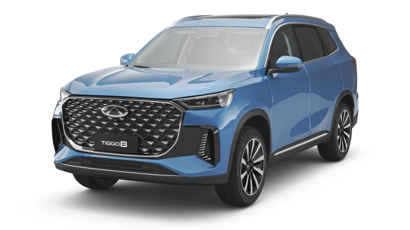 2026 Chery Tiggo 8 Hybrid z wnętrzem Model 3D .c4d .max .obj .3ds .fbx .stl .blend 