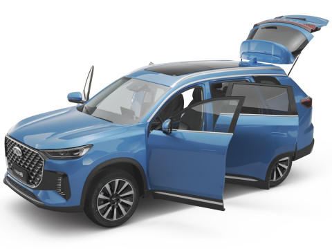 2026 Chery Tiggo 8 Hybrid z wnętrzem Model 3D