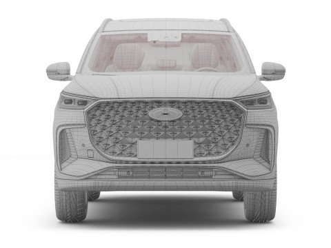 2026 Chery Tiggo 8 Hybrid z wnętrzem Model 3D