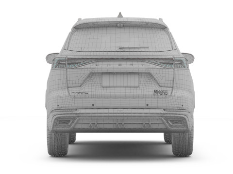 2026 Chery Tiggo 8 Hybrid z wnętrzem Model 3D