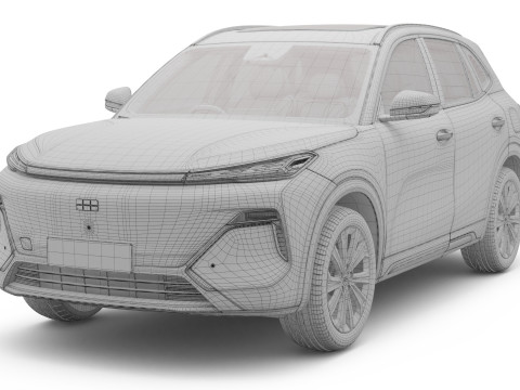 2025 Geely Starray EM-i met interieur 3D Model