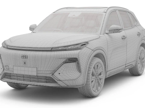 2025 Geely Starray EM-i with Interior 3D Model