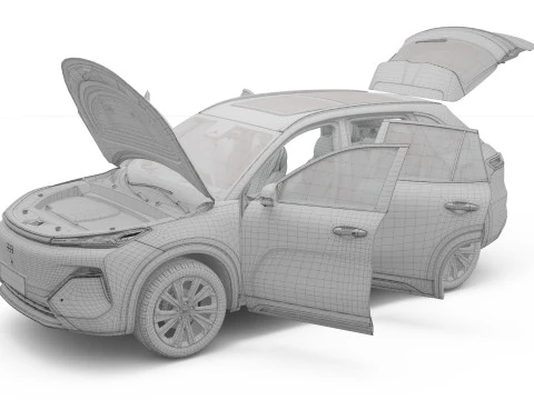 2025 Geely Starray EM-i with Interior 3D Model