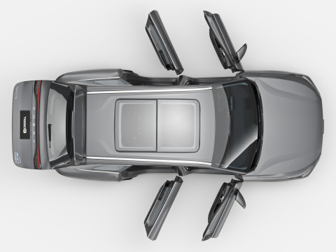 2026 Chery Tiggo 9 Hybrid with Interior 3D Model