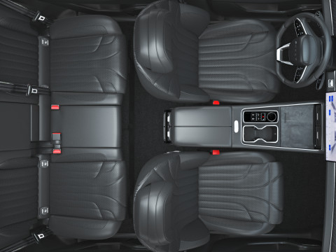 2026 Chery Tiggo 9 Hybrid with Interior 3D Model