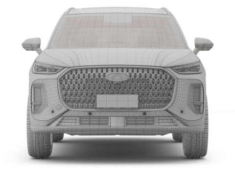 2026 Chery Tiggo 9 Hybrid with Interior 3D Model