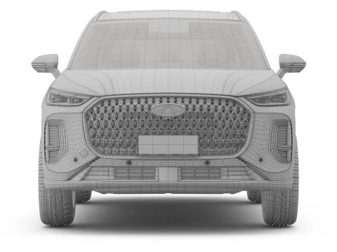2026 Chery Tiggo 9 Hybrid with Interior 3D Model