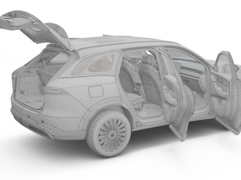 2026 Chery Tiggo 9 Hybrid with Interior 3D Model