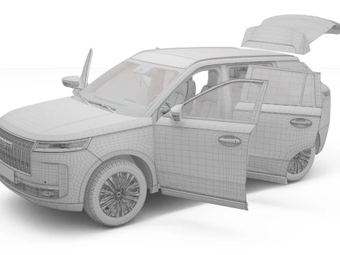 2026 Jaecoo J5 With Interior 3D Model