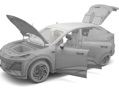 2026 Deepal S07 with Interior 3D Model