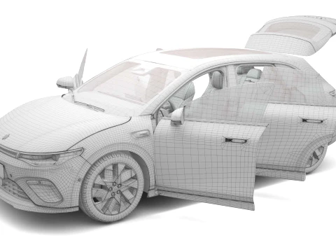 2026 Leapmotor B05 with Interior 3D Model