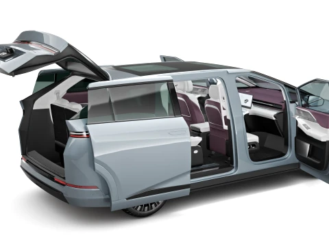2026 Xpeng X9 with Interior 3D Model