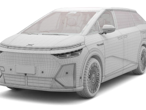 2026 Xpeng X9 with Interior 3D Model