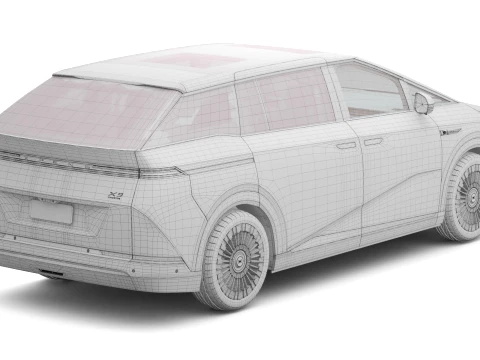 2026 Xpeng X9 with Interior 3D Model
