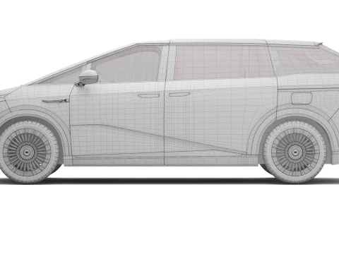 2026 Xpeng X9 with Interior 3D Model