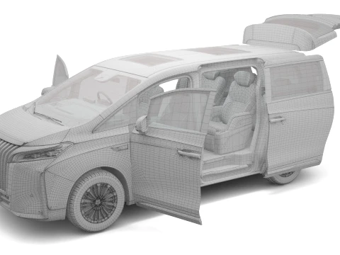 2026 GWM WEY G9 with Interior 3D Model
