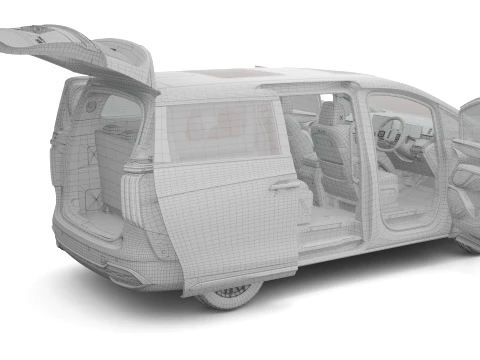 2026 GWM WEY G9 with Interior 3D Model