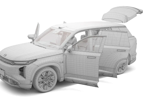 2026 GAC GS7 S7 PHEV with Interior 3D Model