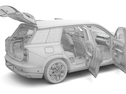 2026 GAC GS7 S7 PHEV with Interior 3D Model