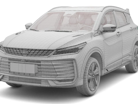 2027 Geely Coolray with Interior 3D Model