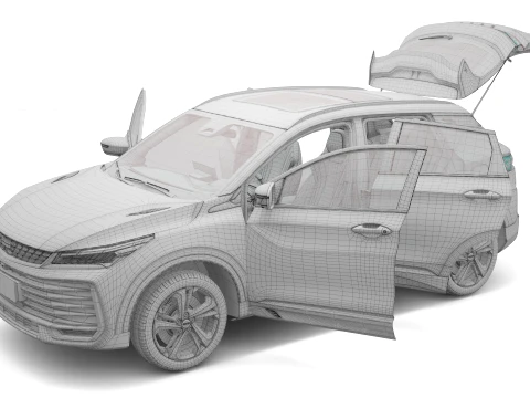 2027 Geely Coolray with Interior 3D Model