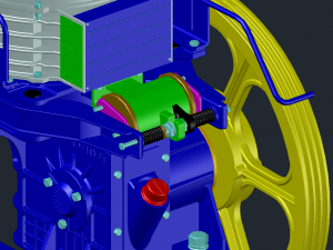 13VTR Otis Elevator geared traction Modelo 3D