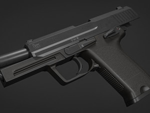 HK USP 45ACP 3D मॉडल