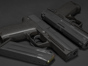 HK USP 45ACP 3D मॉडल